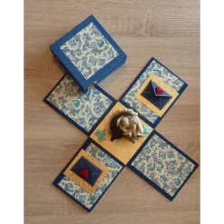 Sale Geldgeschenkverpackung - Goldhochzeit - blau-weiß-gold-rot Geldgeschenke