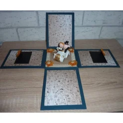 Outlet Geldgeschenkverpackung - Goldhochzeit - mit Goldhochzeitsfigur im Auto Geldgeschenke