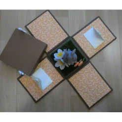 Online Geldgeschenkverpackung - Ostern (Hase mit Osterglocken/Möhren) Geschenkverpackungen