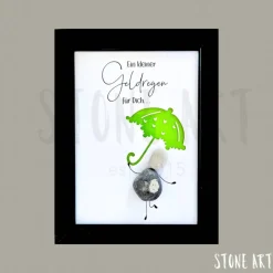 Clearance Geldregen Steinbild – Kreatives Geldgeschenk mit Regenschirm & Personalisierung Geldgeschenke