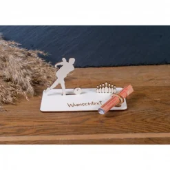 New Geldscheinhalter Bowling, Kegeln, Geldgeschenk, Geburtstag, Geschenk, Wunschtext, Personalisierbar Geschenke