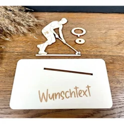 Geschenke|WoodyfyKreativ Geldscheinhalter Feldhockey, Feldhockeyspieler, Geldgeschenk, Geburtstag, Geschenk, Wunschtext, Personalisiert