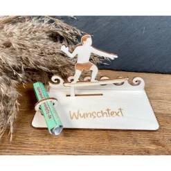 Geldscheinhalter Foiler, Surfen, Surfer, Wasser, Geldgeschenk, Geburtstag, Geschenk, Wunschtext, Personalisierbar Geschenke