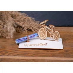 Geschenke|WoodyfyKreativ Geldscheinhalter Freestylebike, Fahrrad, Geldgeschenk, Geburtstag, Rad, Geschenk, Wunschtext, Personalisierbar