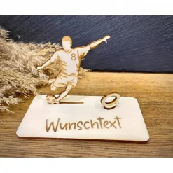 Geschenke|WoodyfyKreativ Geldscheinhalter Fußballspieler, Geldgeschenk, Geburtstag, Wunschtext, Personalisierbar