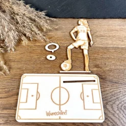 Geschenke|WoodyfyKreativ Geldscheinhalter Fußballspielerin, Geldgeschenk, Geburtstag, Wunschtext, Personalisierbar
