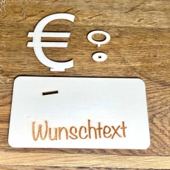 Geschenke|WoodyfyKreativ Geldscheinhalter Geld, Universell, Euro, Geldgeschenk, Geburtstag, Geschenk, Wunschtext, Personalisiert