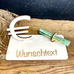 Geschenke|WoodyfyKreativ Geldscheinhalter Geld, Universell, Euro, Geldgeschenk, Geburtstag, Geschenk, Wunschtext, Personalisiert
