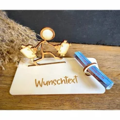 Geschenke|WoodyfyKreativ Geldscheinhalter Geldsack, Geld, Stick Figure, Geldgeschenk, Geburtstag, Hochzeit, Jubiläum, Geschenk, Wunschtext, Perso