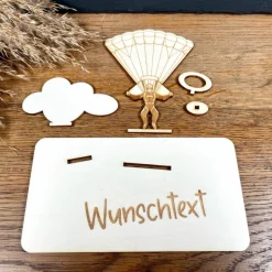 Geldscheinhalter Gleitschirm, Fallschirm, Paragleiter, Geldgeschenk, Geburtstag, Geschenk, Wunschtext, Personalisierbar Geschenke