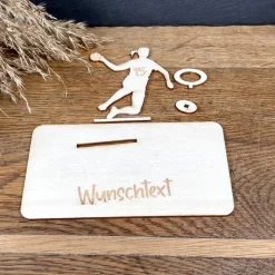 New Geldscheinhalter Handball, Handballspieler, Geldgeschenk, Geburtstag, Wunschtext, Personalisierbar Geschenke