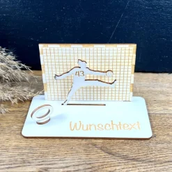 Geldscheinhalter Handball, Handballspieler, Geldgeschenk, Geburtstag, Wunschtext, Personalisierbar Geschenke