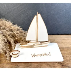 Geldscheinhalter Hausboot, Boot, Schiff, Urlaub, Reise, Geldgeschenk, Geburtstag, Geschenk, Wunschtext, Personalisierbar Geschenke