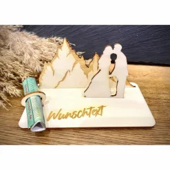 New Geldscheinhalter Hochzeit, Hochzeitspaar, Berge, Wandern, Geldgeschenk, Geschenk, Wunschtext, Personalisierbar Geschenke