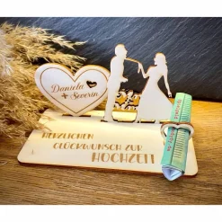 Geldscheinhalter Hochzeit, Hochzeitspaar, Herz, Geldgeschenk, Geschenk, Wunschtext, Personalisierbar Geschenke