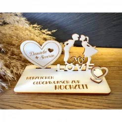 Geldscheinhalter Hochzeit, Hochzeitspaar, Herz, Geldgeschenk, Geschenk, Wunschtext, Personalisierbar Geschenke