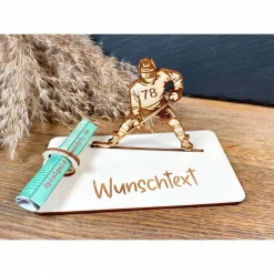 Geschenke|WoodyfyKreativ Geldscheinhalter Inlinehockey, Inlinehockeyspieler, Geldgeschenk, Geburtstag, Geschenk, Wunschtext, Personalisiert
