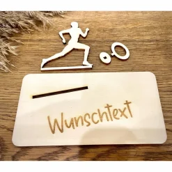 Geldscheinhalter Joggen, Laufen, Geldgeschenk, Geburtstag, Geschenk, Wunschtext, Personalisiert Geschenke