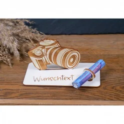 Geldscheinhalter Kamera, Spiegelreflex, Systemkamera, Geldgeschenk, Geburtstag, Geschenk, Wunschtext, Personalisierbar Geschenke