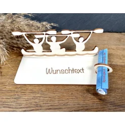 Geschenke|WoodyfyKreativ Geldscheinhalter Kanu, Kajak, Paddeln, Boot, Geldgeschenk, Geburtstag, Geschenk, Wunschtext, Personalisierbar