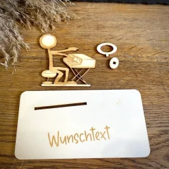 Geschenke|WoodyfyKreativ Geldscheinhalter Keyboard, Instrument, Musik, Stick Figure, Geldgeschenk, Geburtstag, Geschenk, Wunschtext, Personalisie