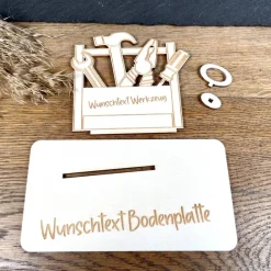Geschenke|WoodyfyKreativ Geldscheinhalter Maler, Renovierung, Geldgeschenk, Geburtstag, Geschenk, Wunschtext, Personalisierbar