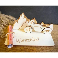 Clearance Geldscheinhalter Motorradtour, Urlaub, Bergtour, Pyrenäen, Geldgeschenk, Geburtstag, Geschenk, Wunschtext, Personalisier Geschenke