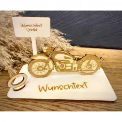 Geschenke|WoodyfyKreativ Geldscheinhalter Motorrad, Geburtstag, Führerschein, Geschenk, Wunschtext, Personalisierbar