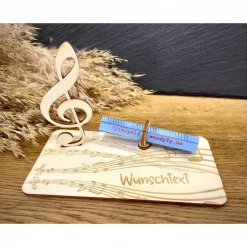 Geldscheinhalter Note, Geldgeschenk, Geburtstag, Musiker, Musik, Geschenk, Wunschtext, Personalisierbar Geschenke