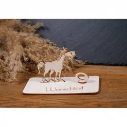 Geschenke|WoodyfyKreativ Geldscheinhalter Pferd, Geldgeschenk, Geburtstag, Reiten, Geschenk, Wunschtext, Personalisierbar