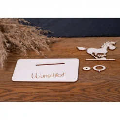 Geschenke|WoodyfyKreativ Geldscheinhalter Pferd, Geldgeschenk, Geburtstag, Reiten, Geschenk, Wunschtext, Personalisierbar