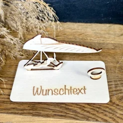 Clearance Geldscheinhalter Segelflieger, Flugzeug, Geldgeschenk, Geburtstag, Geschenk, Wunschtext, Personalisierbar Geschenke
