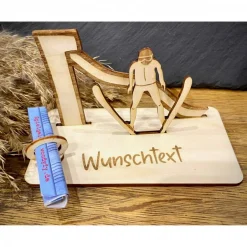 Geschenke|WoodyfyKreativ Geldscheinhalter Ski, Skispringen, Skifliegen, Skiurlaub, Winterurlaub, Urlaub, Geldgeschenk, Geburtstag, Geschenk,Wunsc