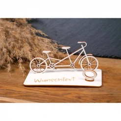 Geschenke|WoodyfyKreativ Geldscheinhalter Tandem, Fahrrad, Geldgeschenk, Geburtstag, Rad, Geschenk, Wunschtext, Personalisierbar
