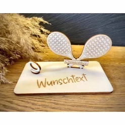 Geschenke|WoodyfyKreativ Geldscheinhalter Tennisschläger, Tennis, Geldgeschenk, Geburtstag, Tennisspieler, Geschenk, Wunschtext, Personalisierbar