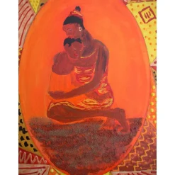 Geschenke Für Frauen|Susanne Hiebl...die etwas andere Art! Gemälde USALAMA abstrakte Acrylmalerei  auf einem Keilrahmen Kunst direkt v. Künstler Malerei Acrylbild
