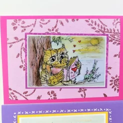 Best gemütliche Herbstkarten mit Halloween Katzen und Eule Druck meiner handgemalten Aquarelle Set Kürbis Grußkarte Kartenset Deko Halloween