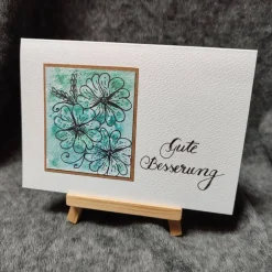 Glückwunschkarten|Peggys Kreativecke Genesungskarte - "Gute Besserung " - Aquarell