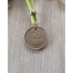 Clearance Geschenk / Kette mit einem  50-Pfennig-Stück von 1973  /  Geburtstag / Jubiläum Geschenke Für Frauen