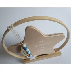 Best Geschenk für Sternenkind, Ring mit Stern mit Spruch und Namen, Erinnerung an Sternenkind, Geschenk für Sterneneltern Mutmacher