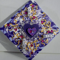 Clearance Geschenk ICH LIEBE DICH zu Ostern Valentinstag Muttertag kleine Collage mit Herz Valentinstagsgeschenke