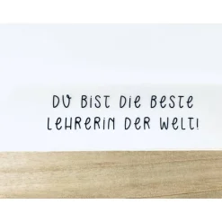 Danksagungskarten|Blomidesign Geschenk Lehrerin/ beste Lehrerin der Welt / Flaschenpost / Abschied