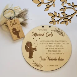 New Geschenk Patentante Taufe - personalisiertes Holzschild für die Patentante - Geschenk Patentante - Taufgeschenk Patin Geschenke