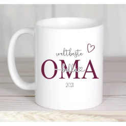 Accessoires|Die Farbkleckserei 123 Geschenk Tasse Opi mit Namen, Geschenk Opa, Kaffeetasse personalisiert Opi, Geschenk Vatertag, Vatertagsgeschenk