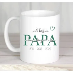 Accessoires|Die Farbkleckserei 123 Geschenk Tasse Opi mit Namen, Geschenk Opa, Kaffeetasse personalisiert Opi, Geschenk Vatertag, Vatertagsgeschenk