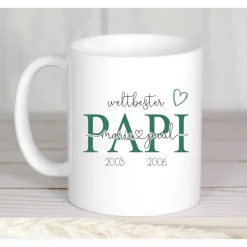 Accessoires|Die Farbkleckserei 123 Geschenk Tasse Opi mit Namen, Geschenk Opa, Kaffeetasse personalisiert Opi, Geschenk Vatertag, Vatertagsgeschenk