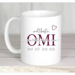 Accessoires|Die Farbkleckserei 123 Geschenk Tasse Opi mit Namen, Geschenk Opa, Kaffeetasse personalisiert Opi, Geschenk Vatertag, Vatertagsgeschenk