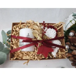 Best Geschenk zu Weihnachten - Weihnachtskerze mit Seifenstern Winterzauber und Engelsflügel Kerzen & Beleuchtung