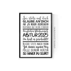 New Geschenk zum Abitur  AbiGeschenk | Abiturient Poster Geschenk | Poster Abi 2025 | Geschenkidee Abiturient Glückwunschkarten