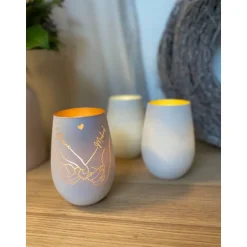 Clearance Geschenk zum Valentinstag | Windlicht | Valentinstagsgeschenk | Liebe| Alles Liebe | Windlicht mit Gravur | Partnerlicht Hochzeitsgeschenke